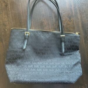 Michael Kors Charcoal Monogram Shoulder Bag